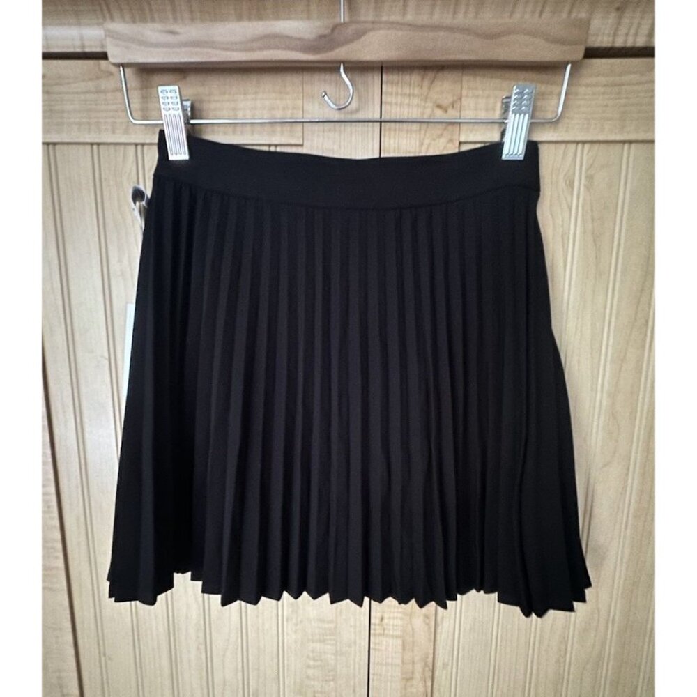 ARITZIA Sunday Best ☆ Olive Micro Pleated Skirt Black Size 00 NWOT Preppy Tennis - Picture 3 of 8